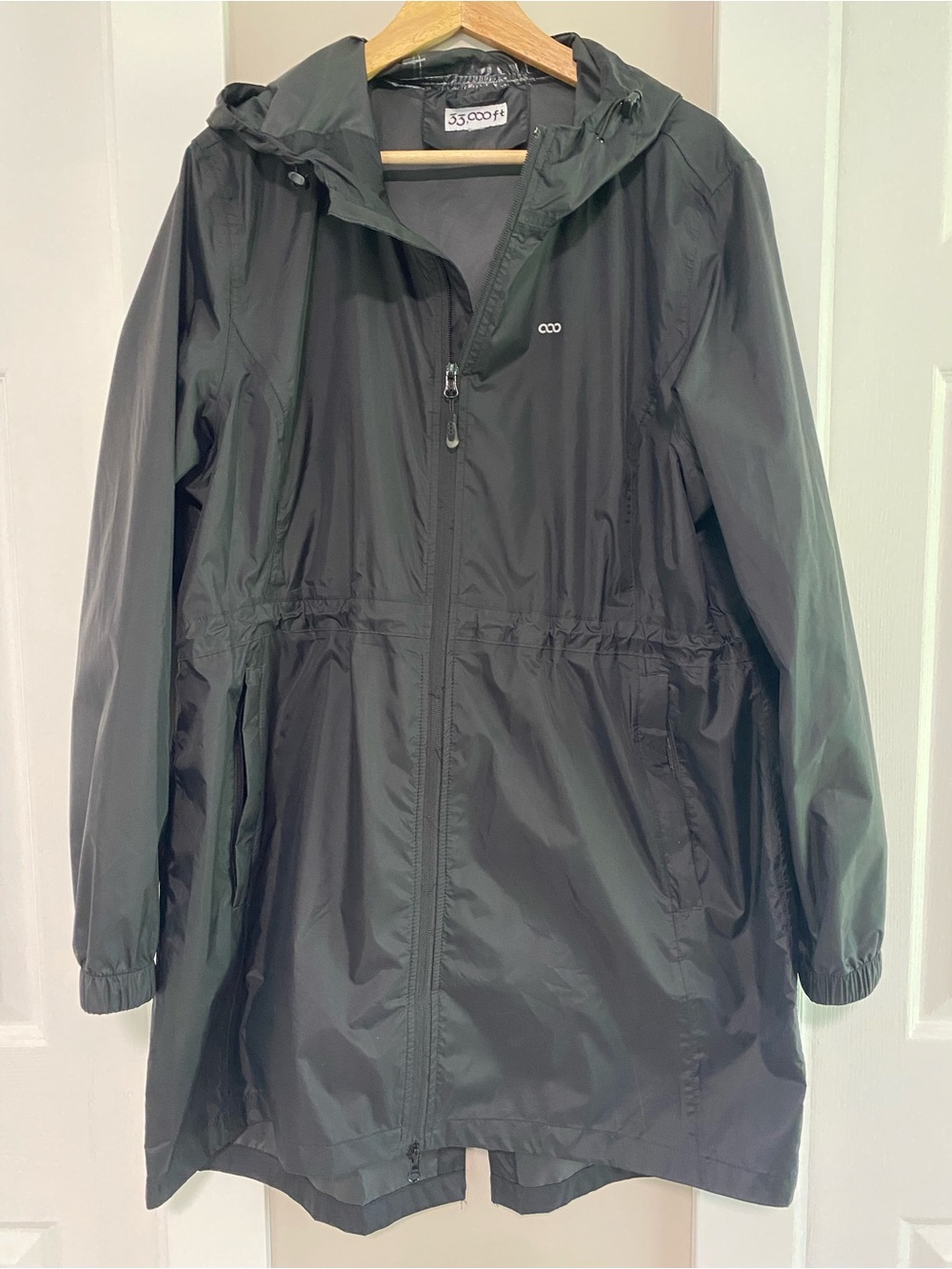 Women's Hooded Trench Coat - Black